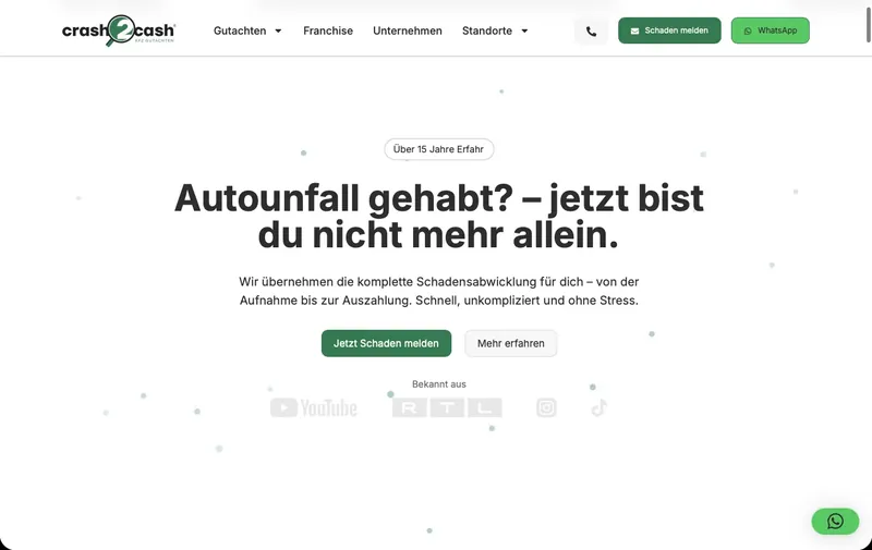Startseite von Crash2Cash