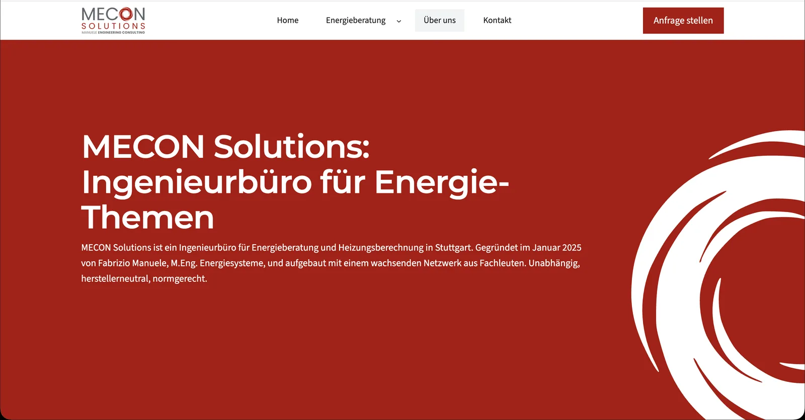 Website-Projekt für MECON Solutions