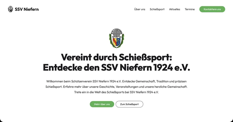 Website von SSV Niefern