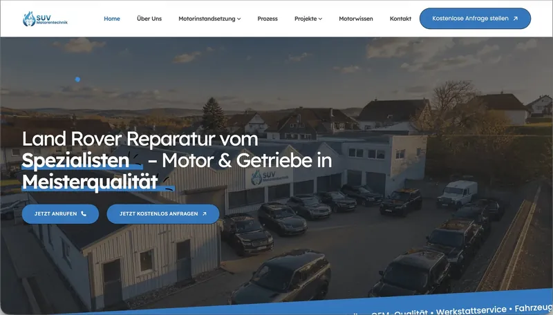 Website von SUV-Motorentechnik